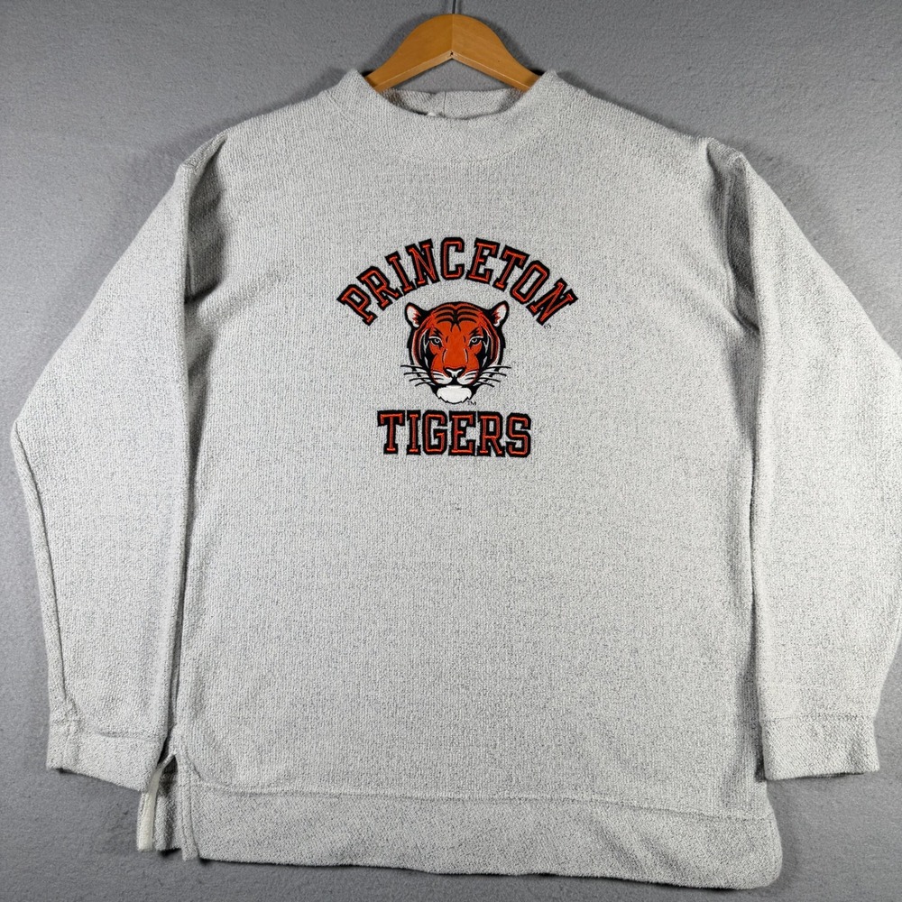 League Princeton Tigers Crewneck Sweatshirt Mens Medium Gray RT100-NATURAL
